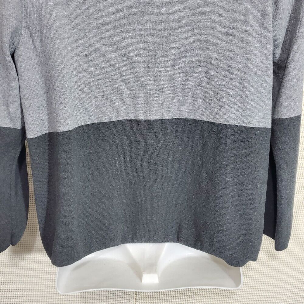 Belford Jacket XL Gray Zip Front Cardigan Sweater Pima Cotton Funnel Mock - Picture 7 of 9